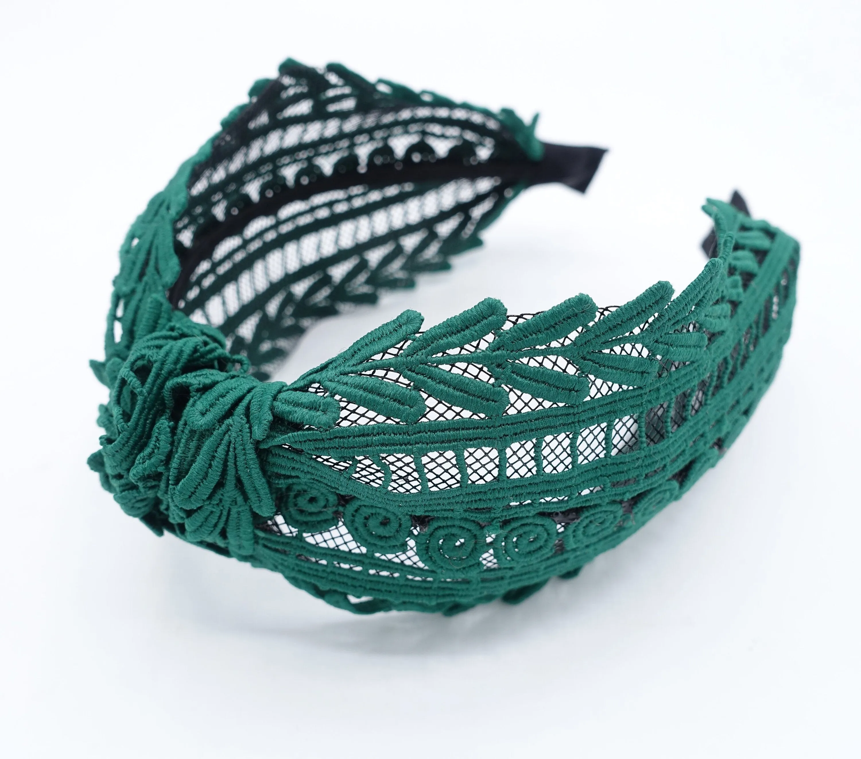 knotted mesh herringbone headband translucent hairband