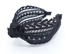 knotted mesh herringbone headband translucent hairband