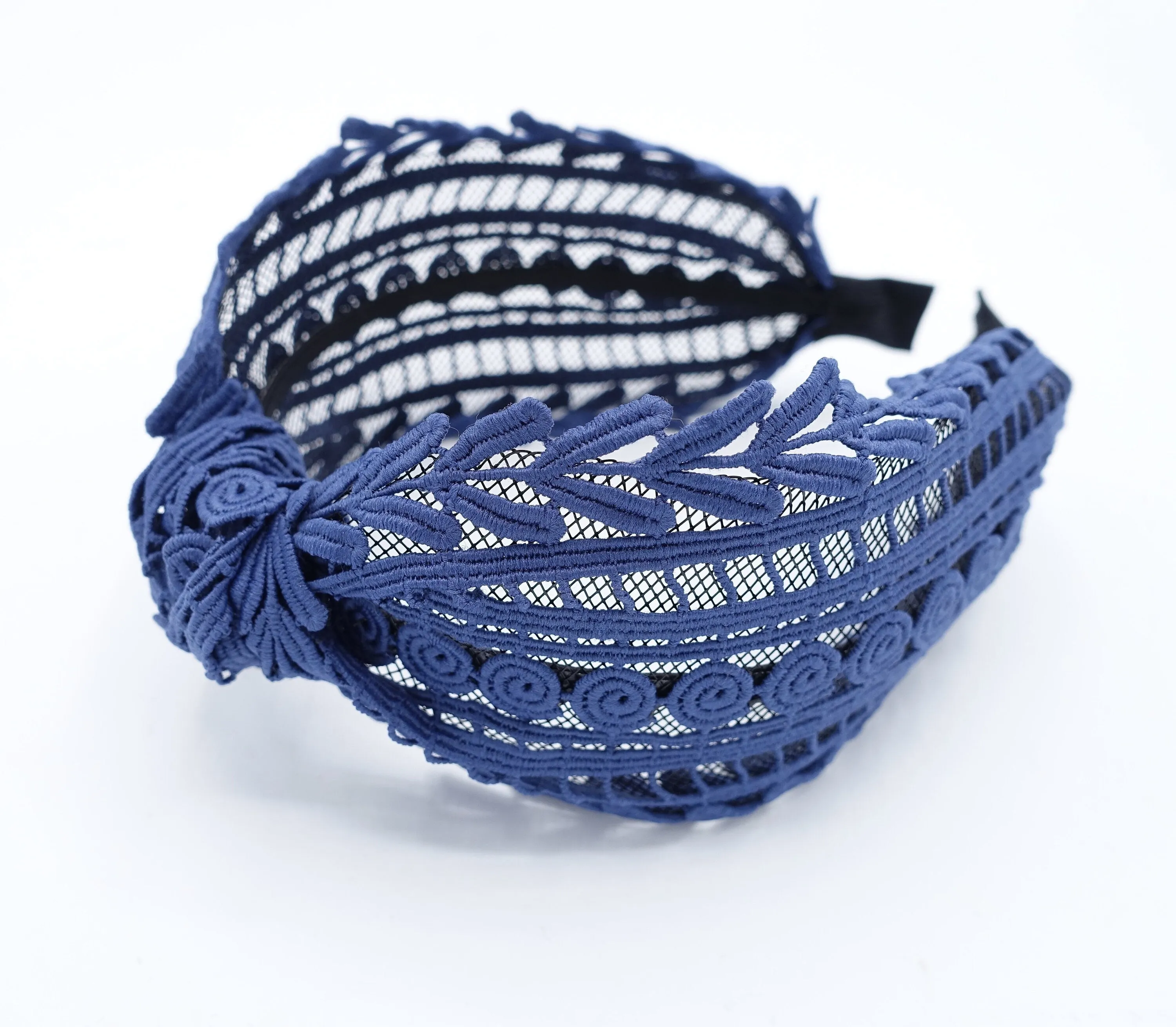 knotted mesh herringbone headband translucent hairband