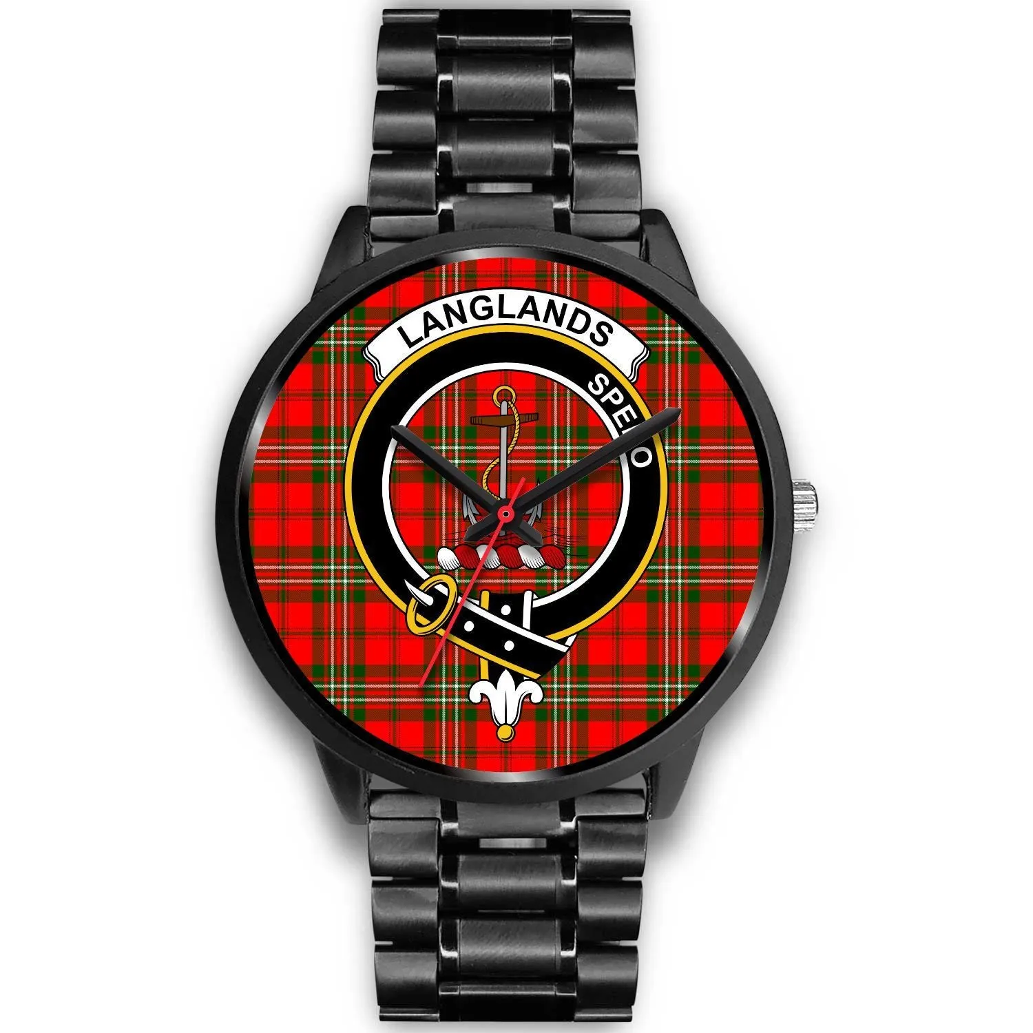 Langlands Clan Badge Tartan Black Watch