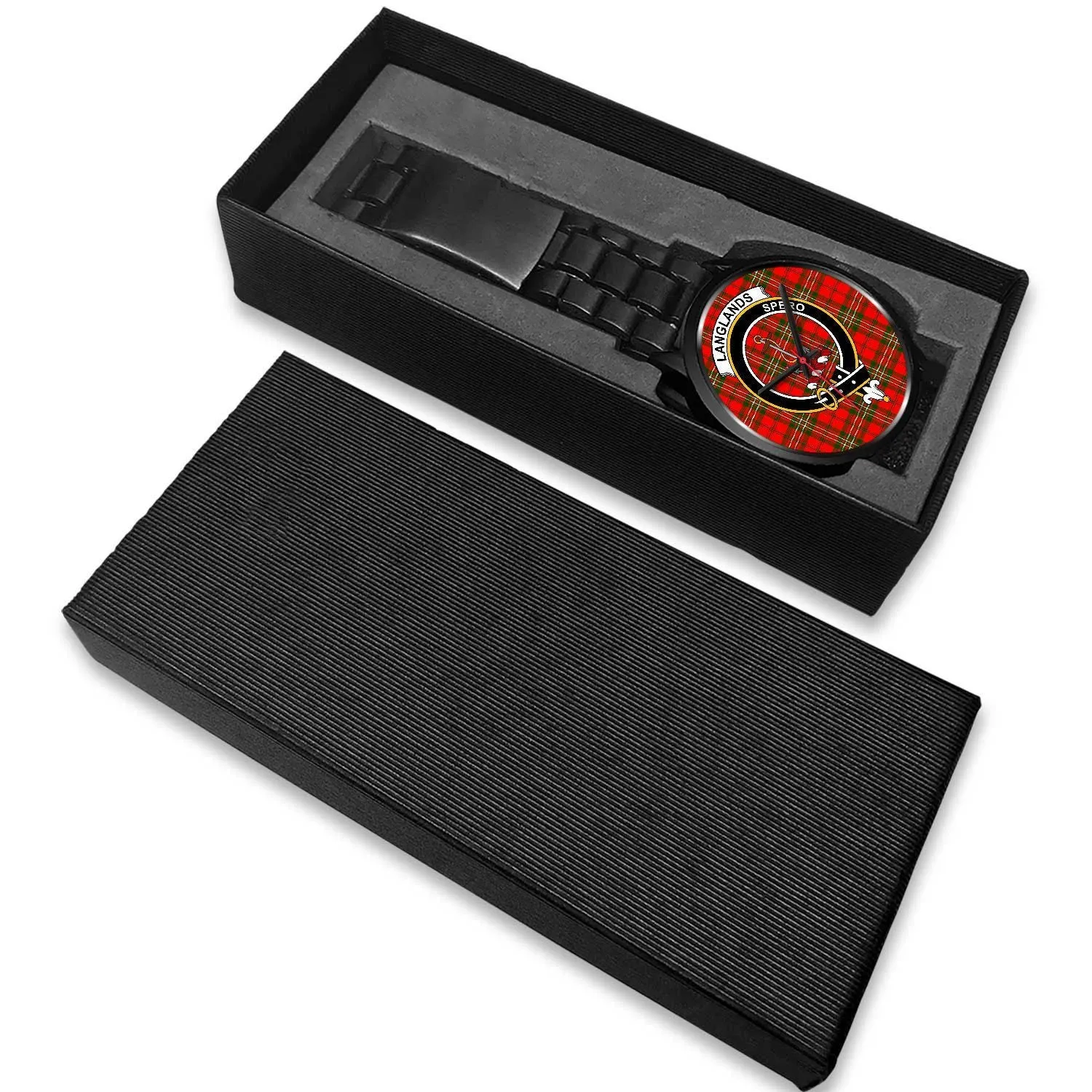 Langlands Clan Badge Tartan Black Watch