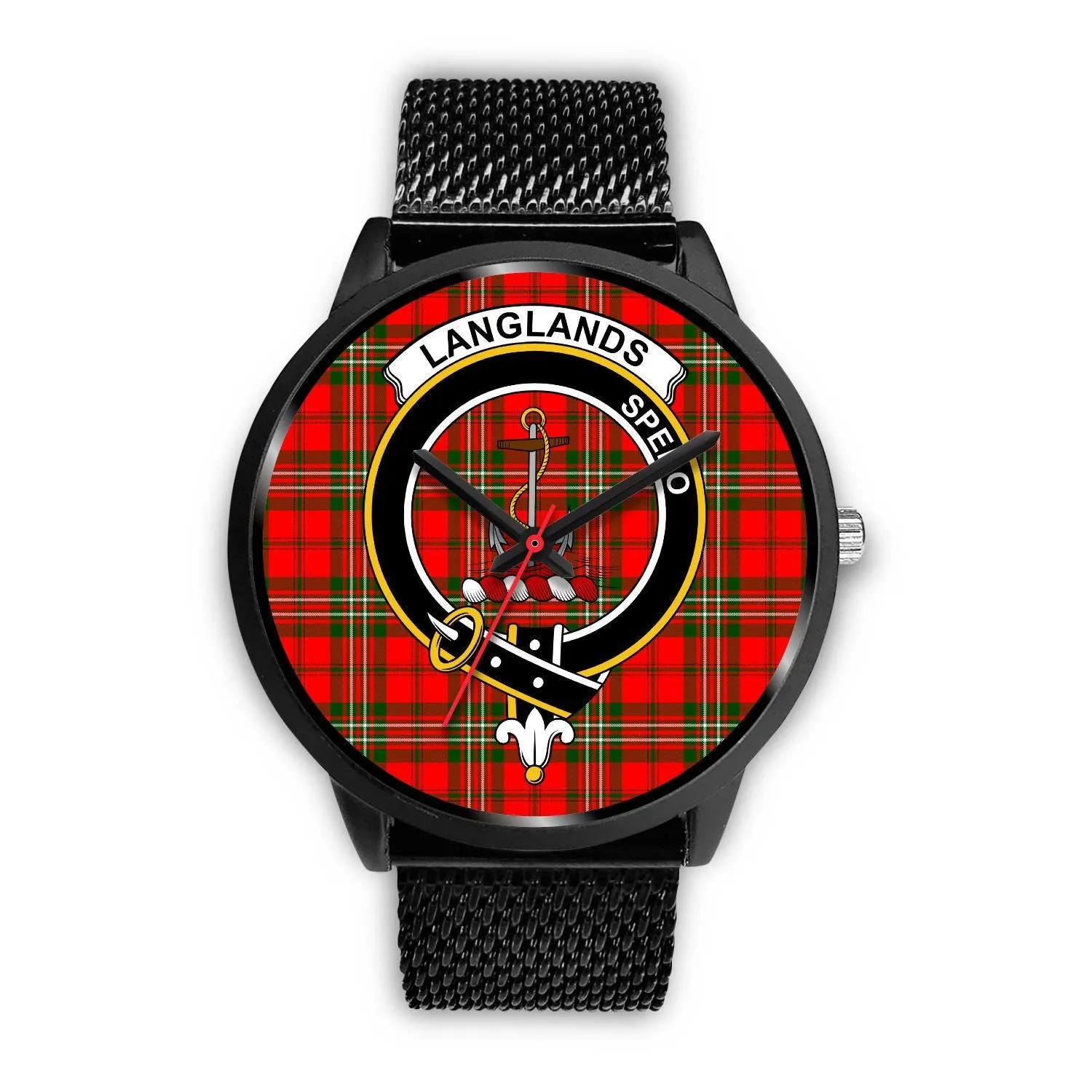 Langlands Clan Badge Tartan Black Watch