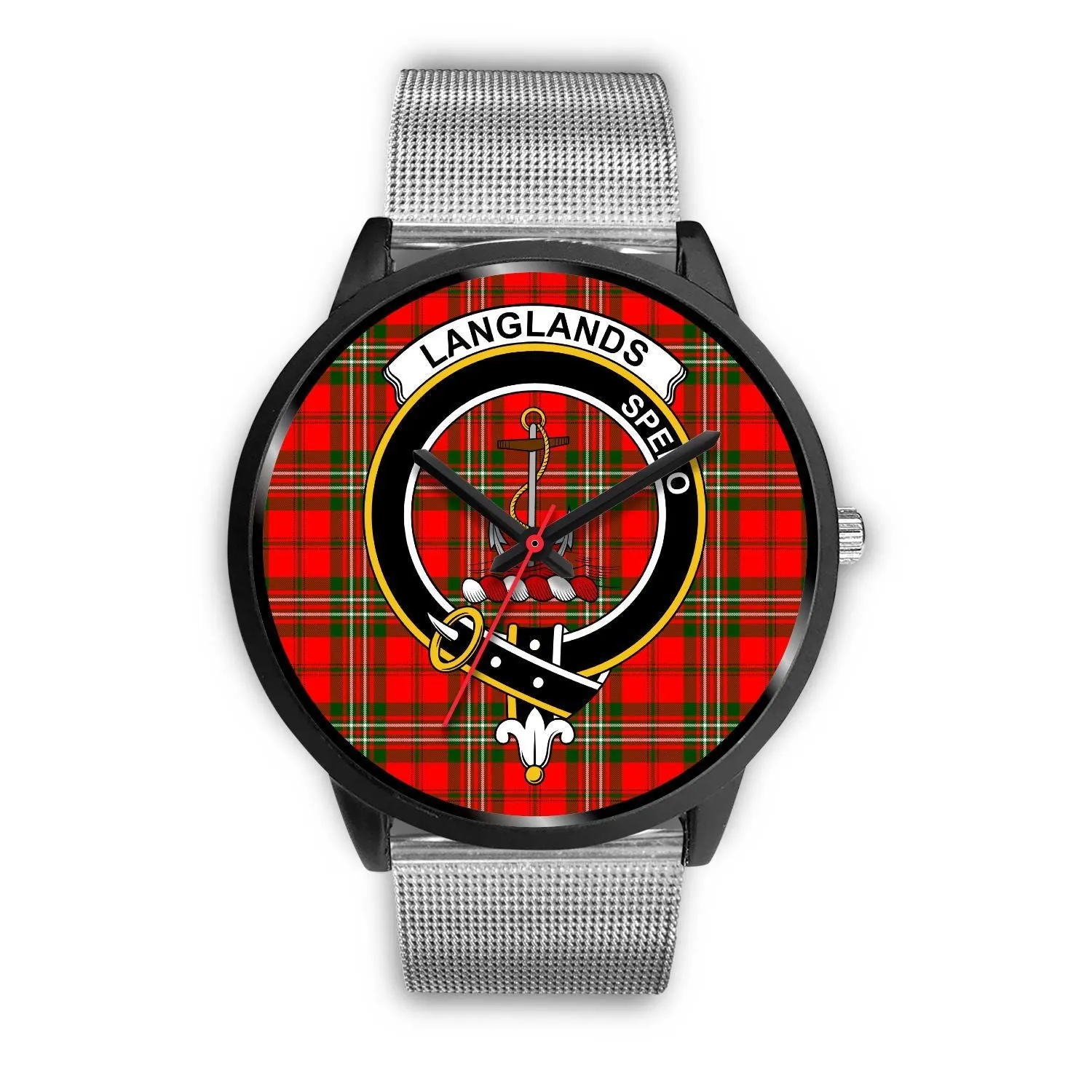 Langlands Clan Badge Tartan Black Watch