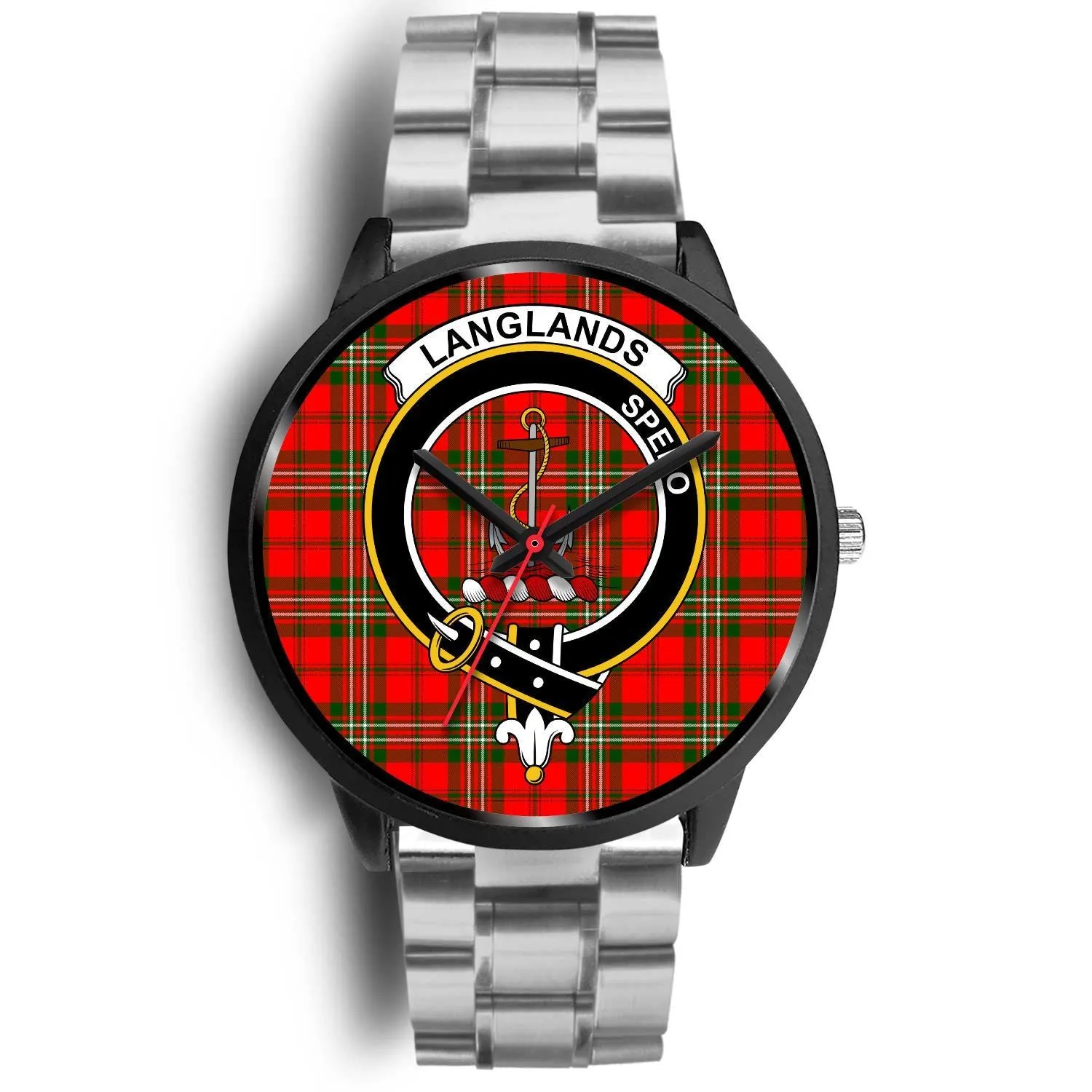 Langlands Clan Badge Tartan Black Watch