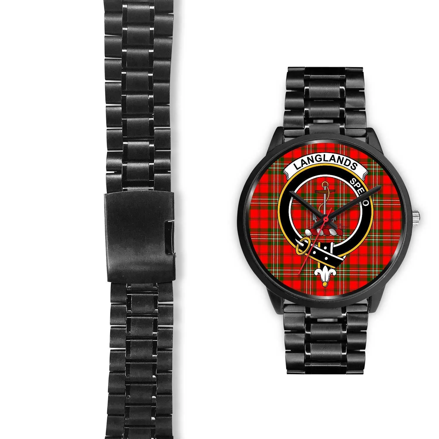 Langlands Clan Badge Tartan Black Watch