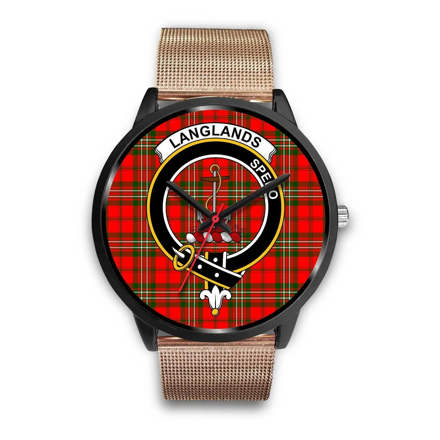 Langlands Clan Badge Tartan Black Watch