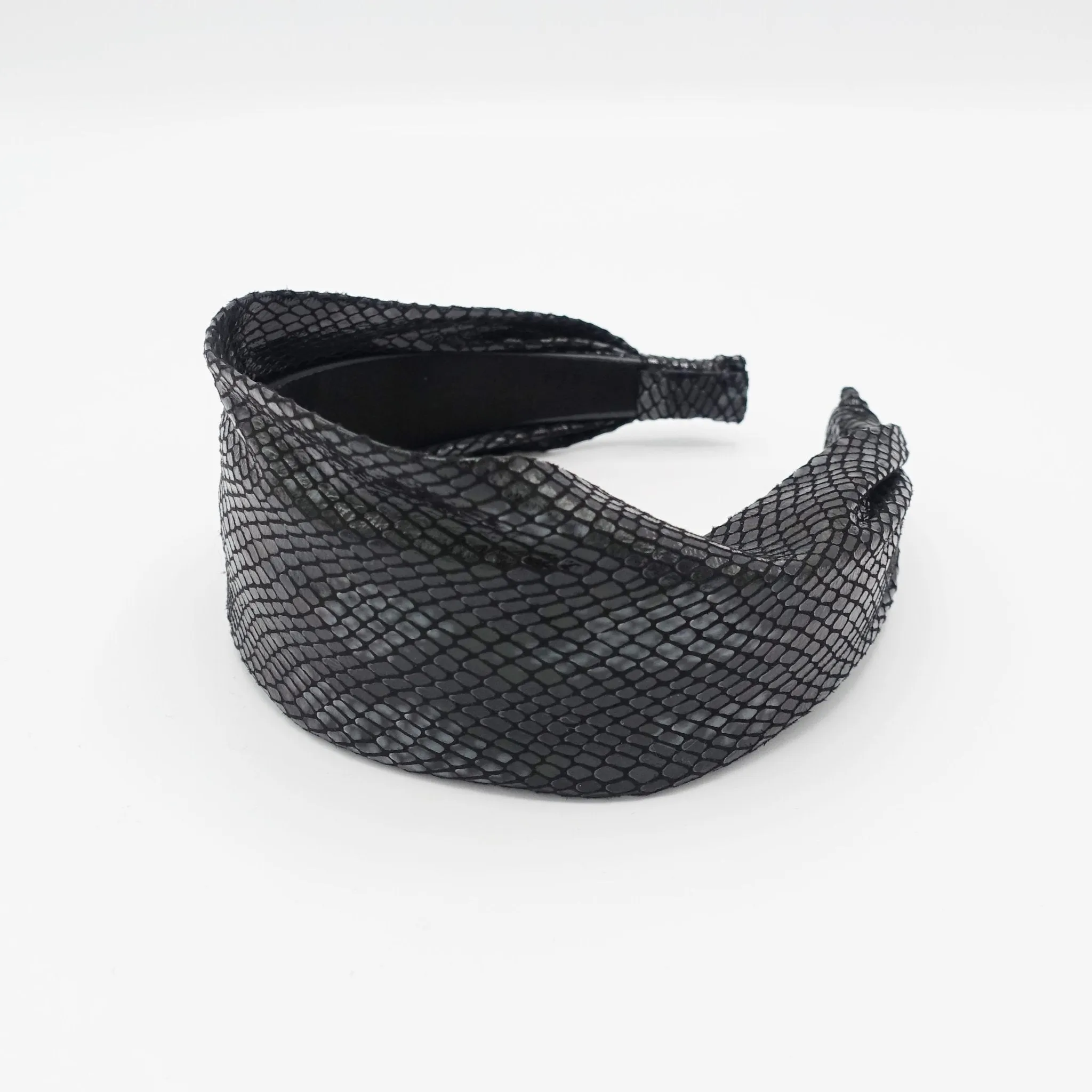 leather python print headband fashion women hairband