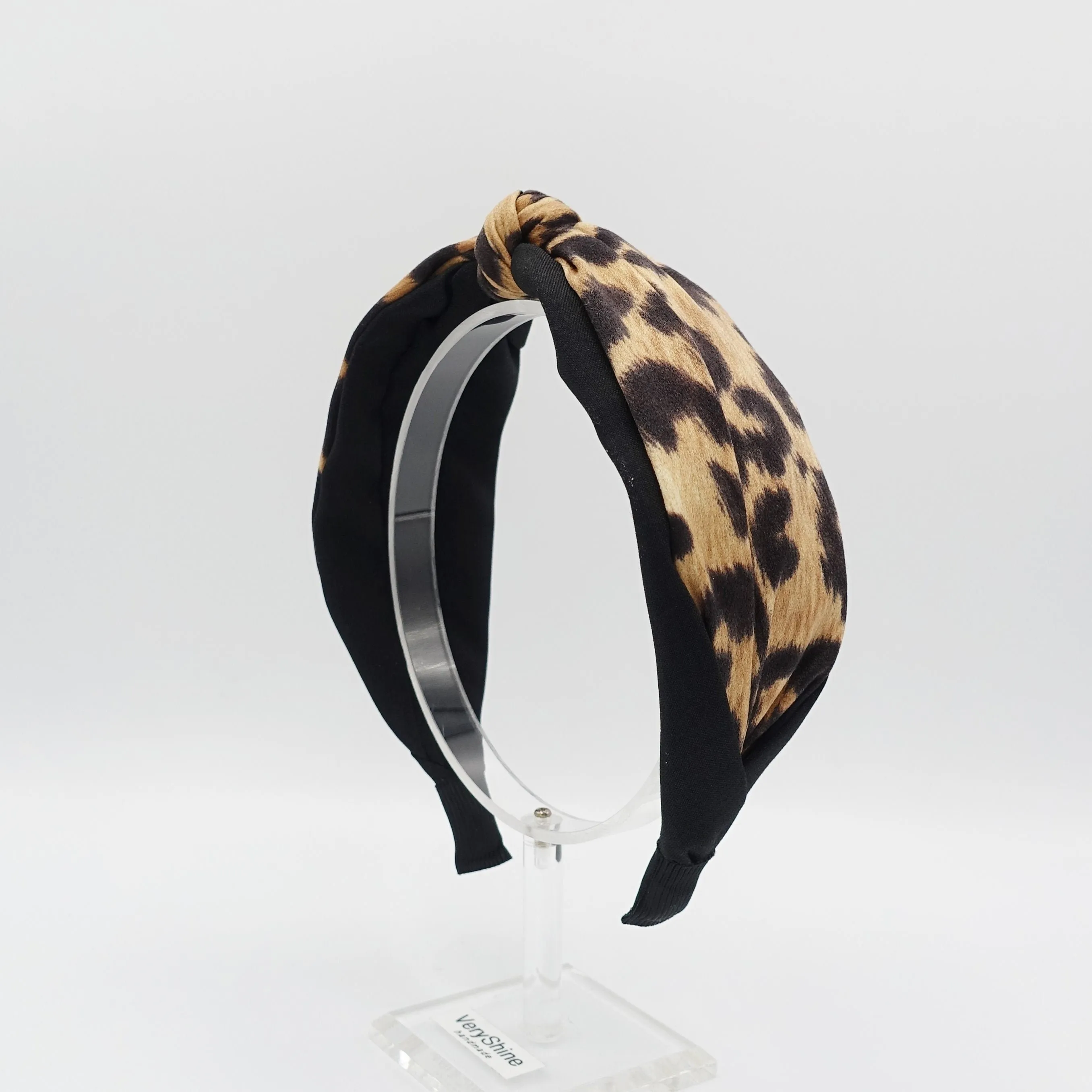 Leopard print headband layered knot hairband woman hair accessory