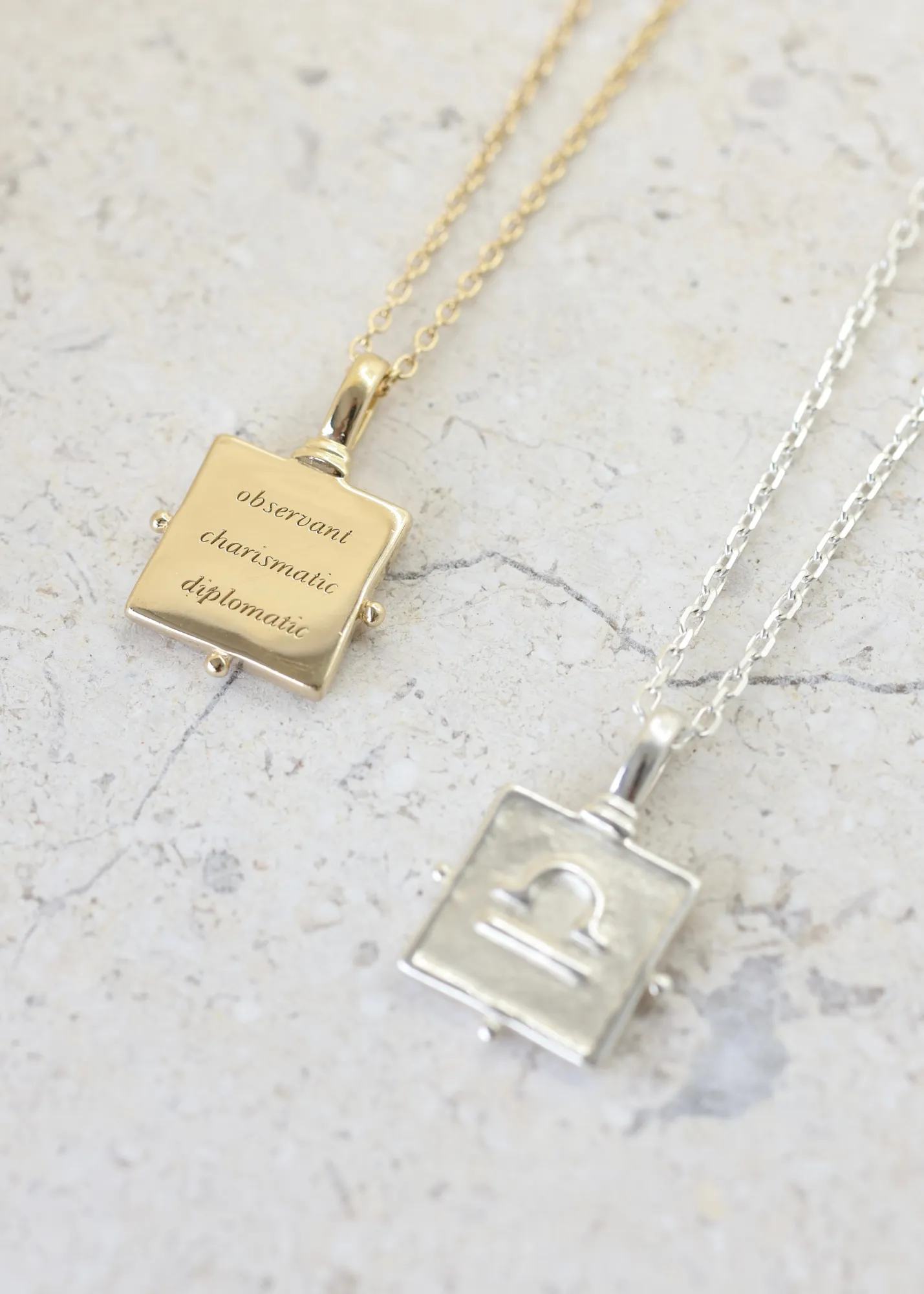 Libra Zodiac Silver Necklace