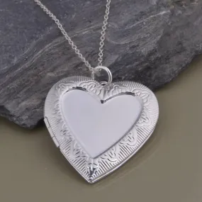 LightningStore Exclusive Heart Frame Locket Necklace