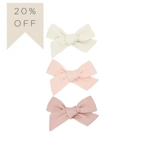 Linen Bow 3 Pack: Ballet Clips