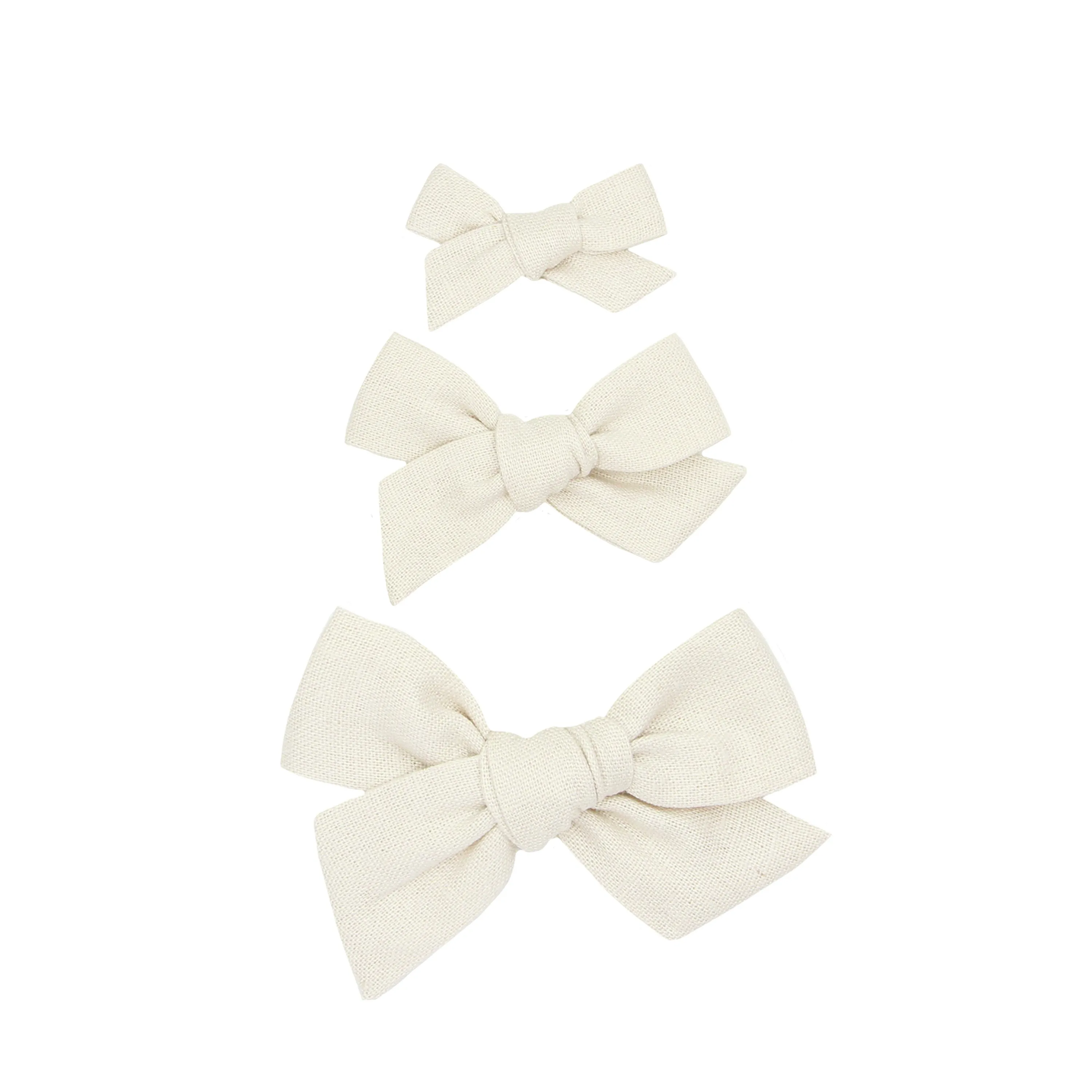 Linen Bow 3 Pack: Ballet Clips