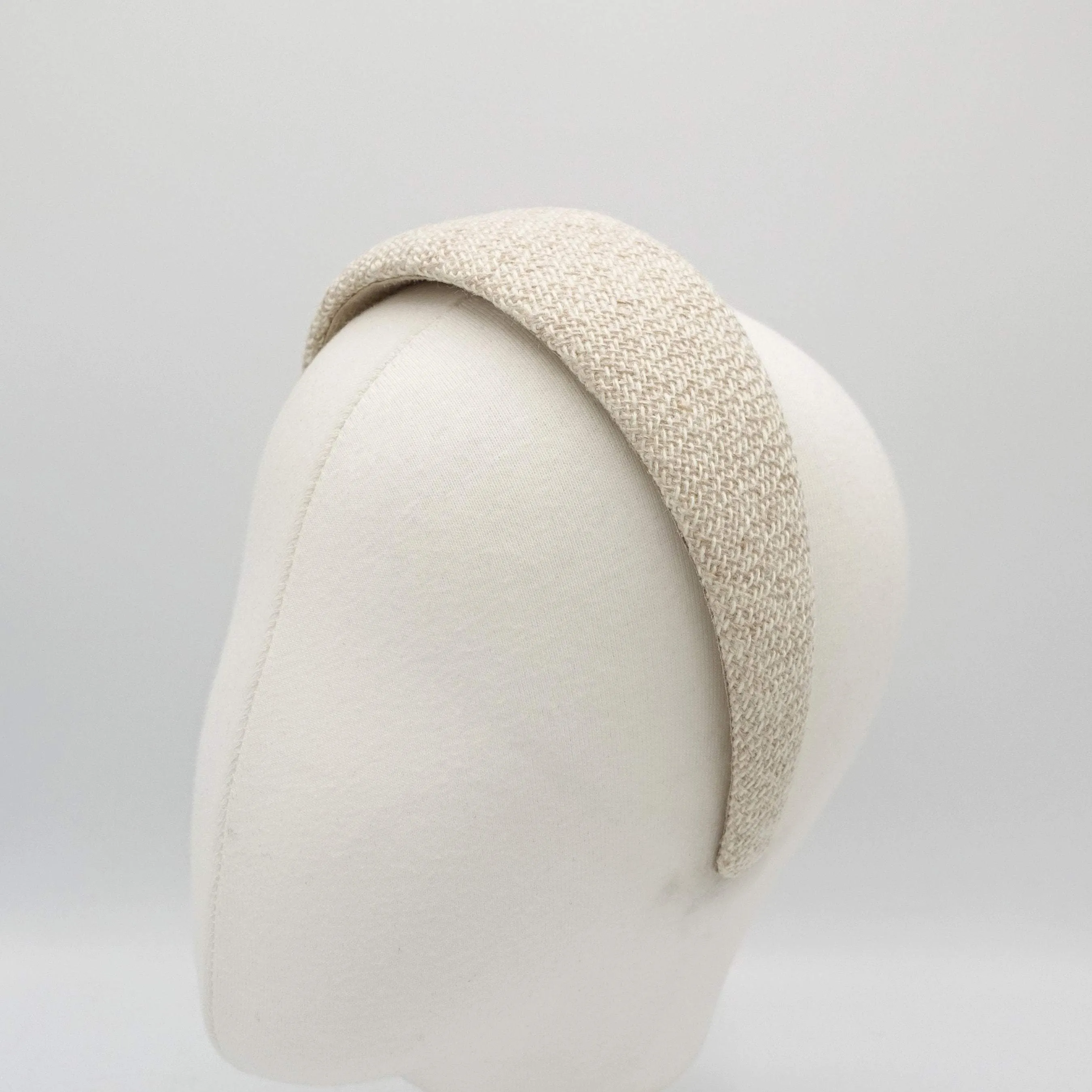 linen padded headband wide hairband for women