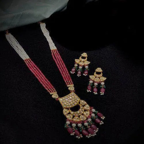 Long Half Chand Necklace Set