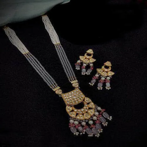 Long Half Chand Necklace Set