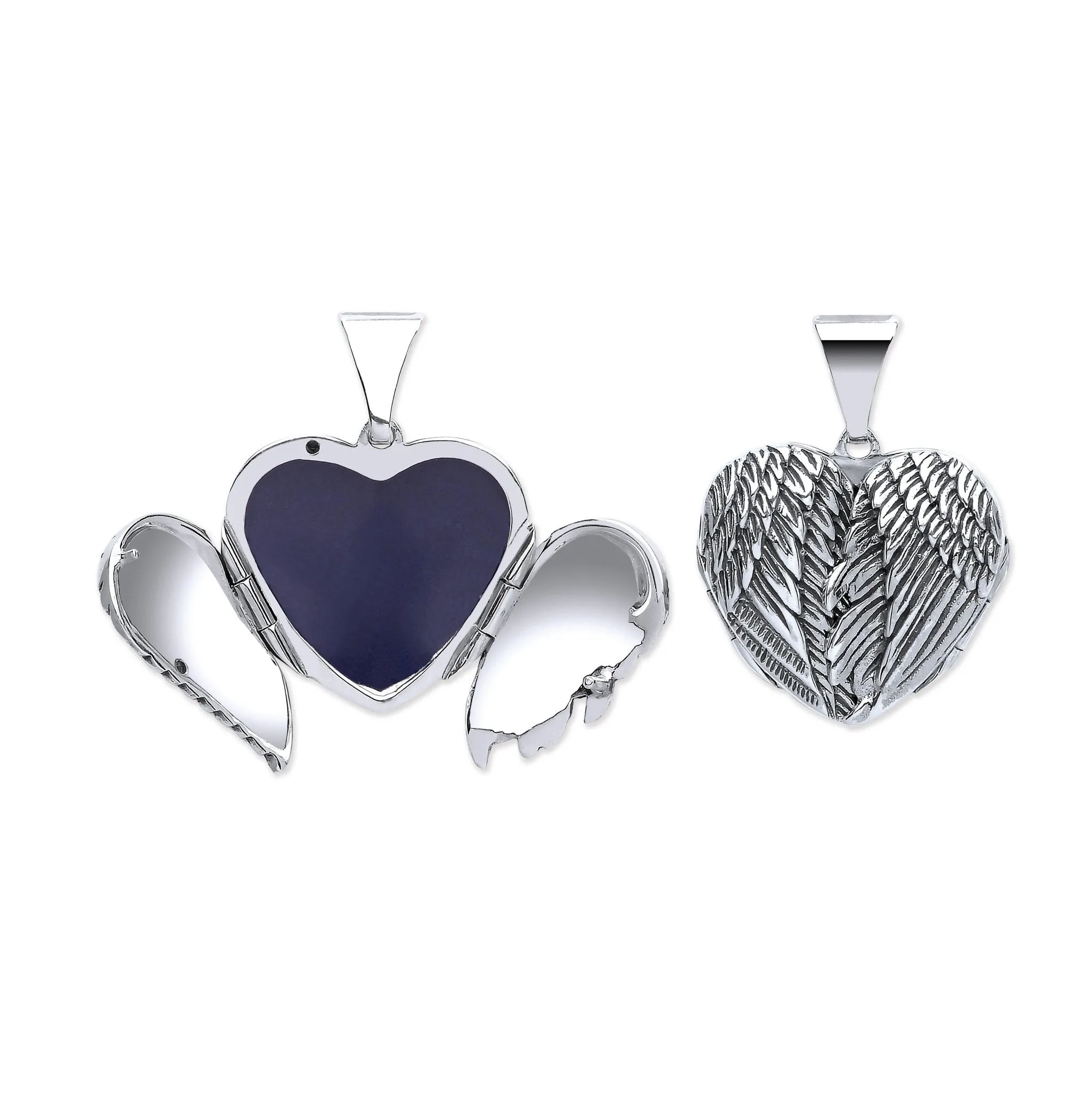 Love Heart Shaped 925 Sterling Silver Locket Pendant Necklace