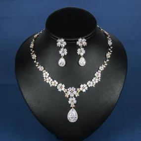 Luxy Moon Cubic Zirconia Wedding Jewelry Sets Necklaces For Girls