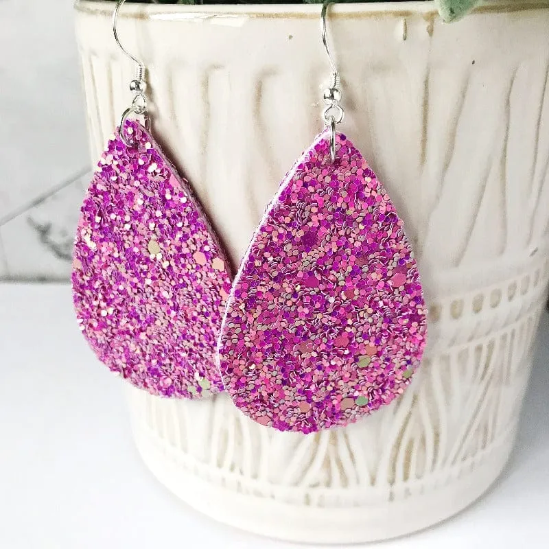 Marley- Glitter Pink Teardrop