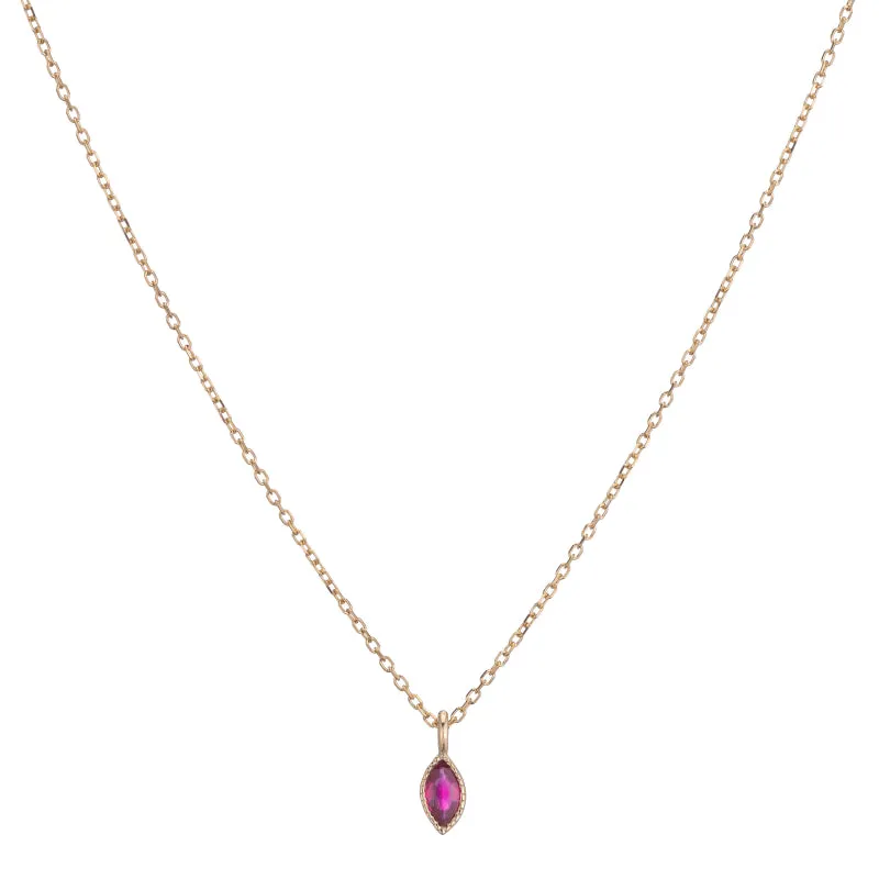 Marquise Ruby Wisp Necklace (ready to ship option)*