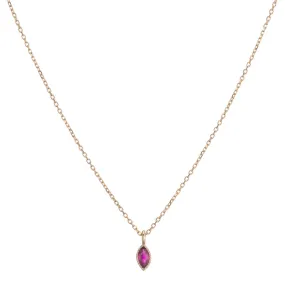 Marquise Ruby Wisp Necklace (ready to ship option)*