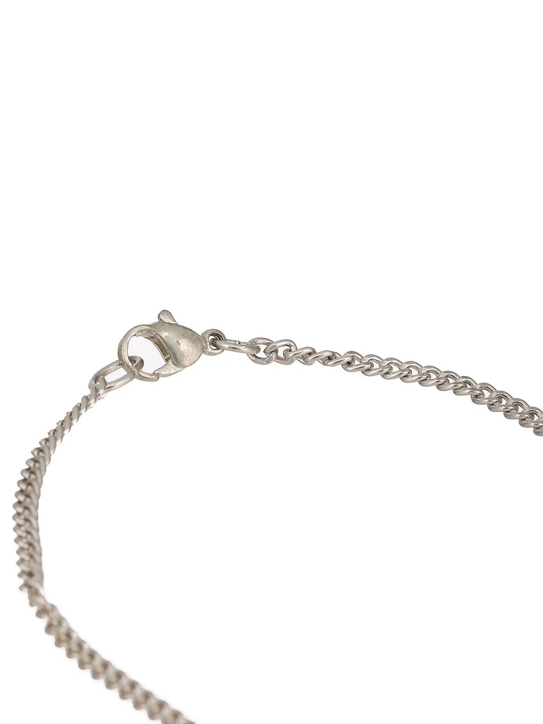 Men Silver-Toned Silver-Plated Necklace