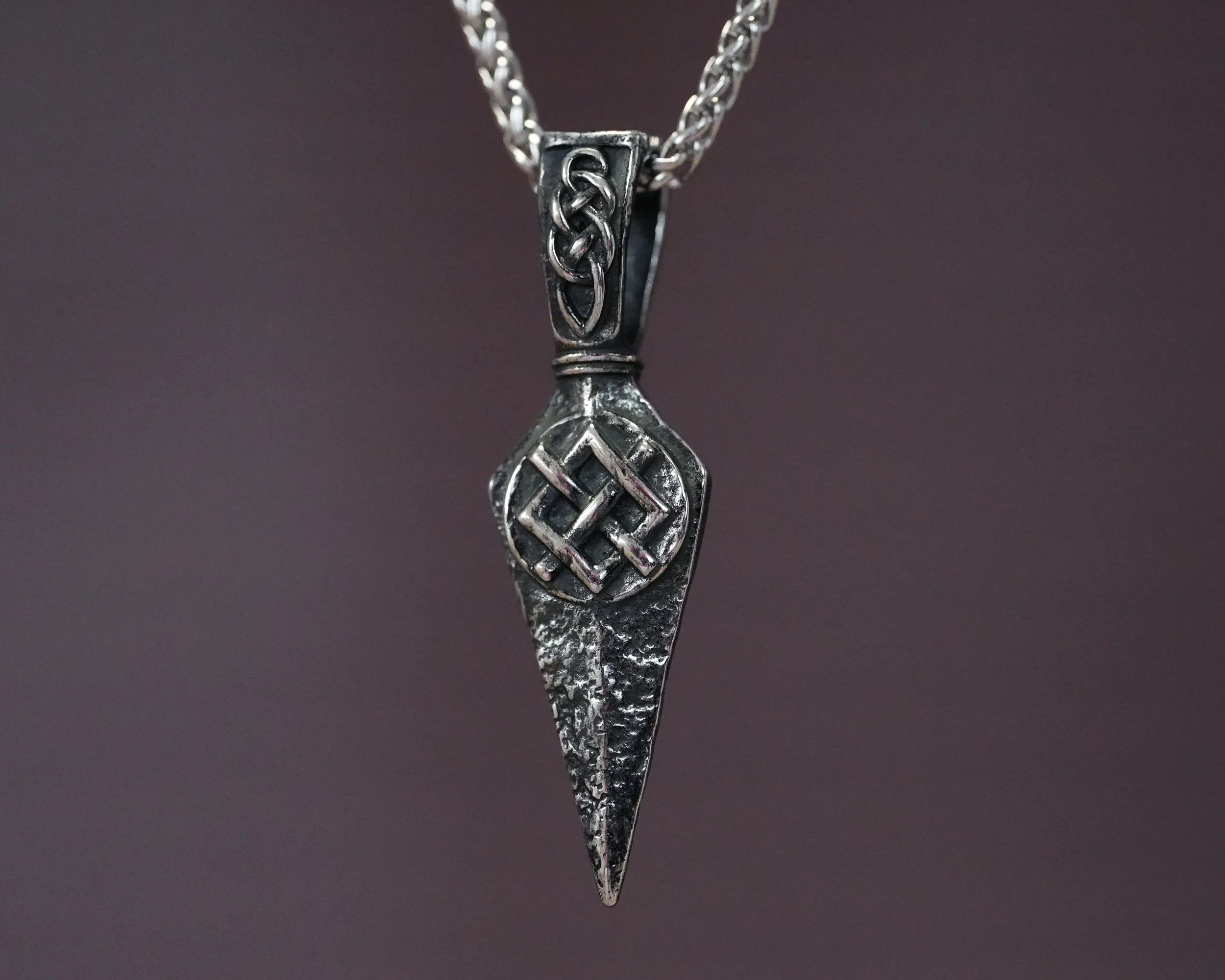 Men Spearhead Arrowhead Necklace Viking Gungnir Spear Pendant Necklace Charm Talisman Jewelry For Warrior Viking Gift for Men Odins Gifts