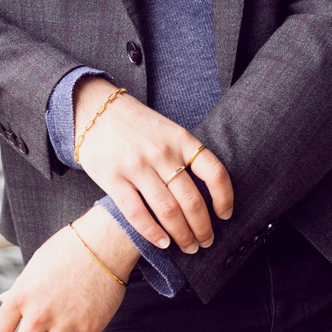 Men's Hammered Gold Ring