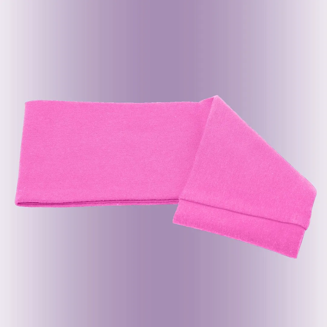 Men's Headbands Cotton Jersey 3" Wide Sports Fitness Yoga Made in the USA Pink