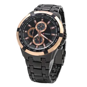 Men's Watch Casual Business Waterproof Quartz Steel Strap Watch