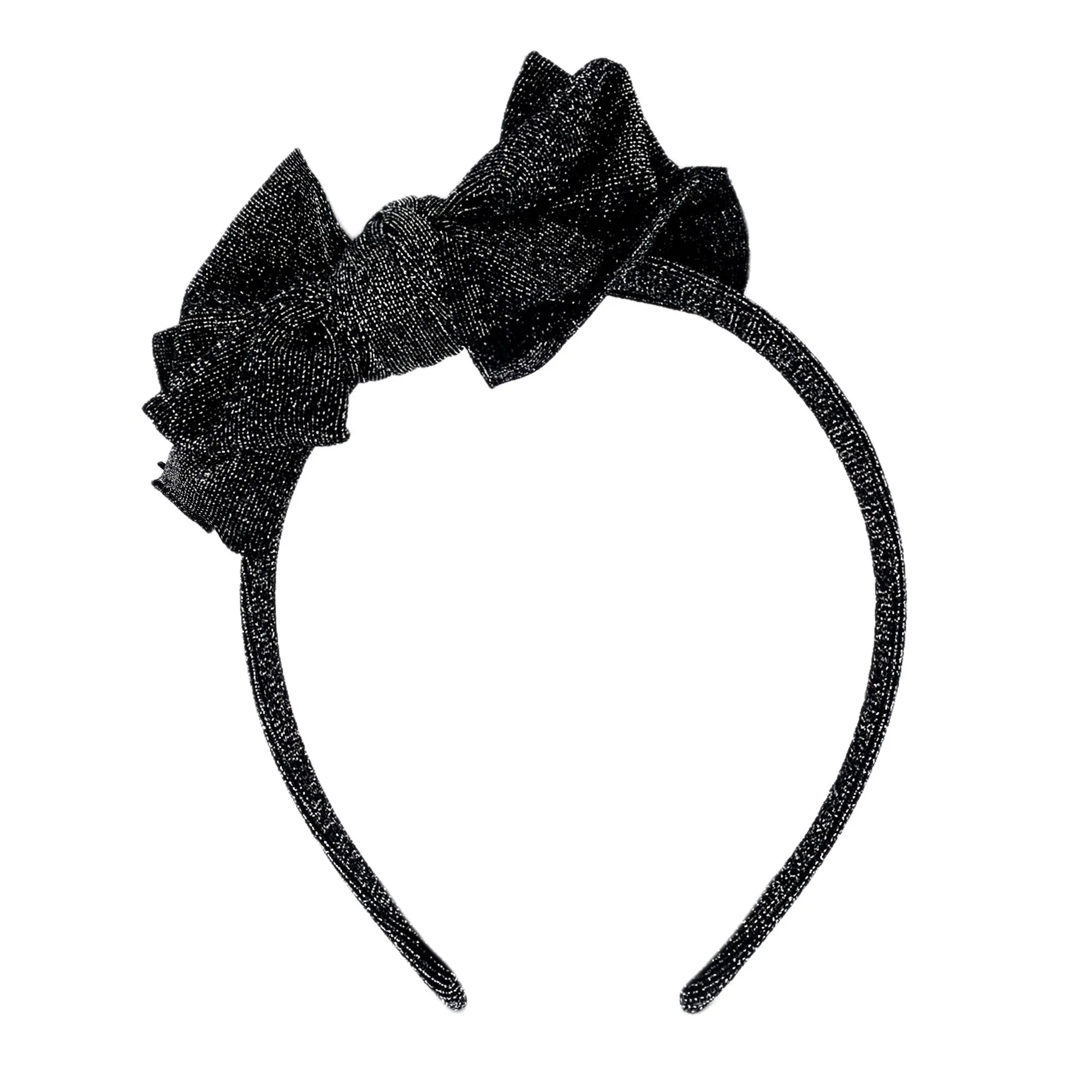 METALLIC FAB HARD HEADBAND: black