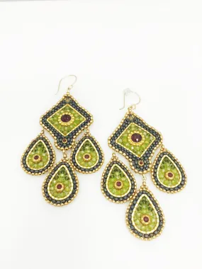 Miguel Ases Peridot Hydro Quartz Earrings