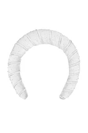 Min Headband - White Velvet