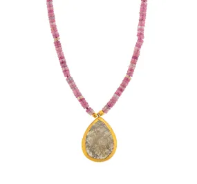 Nava Zahavi Yellow Gold Ruby Sapphire Bloomsbury Necklace