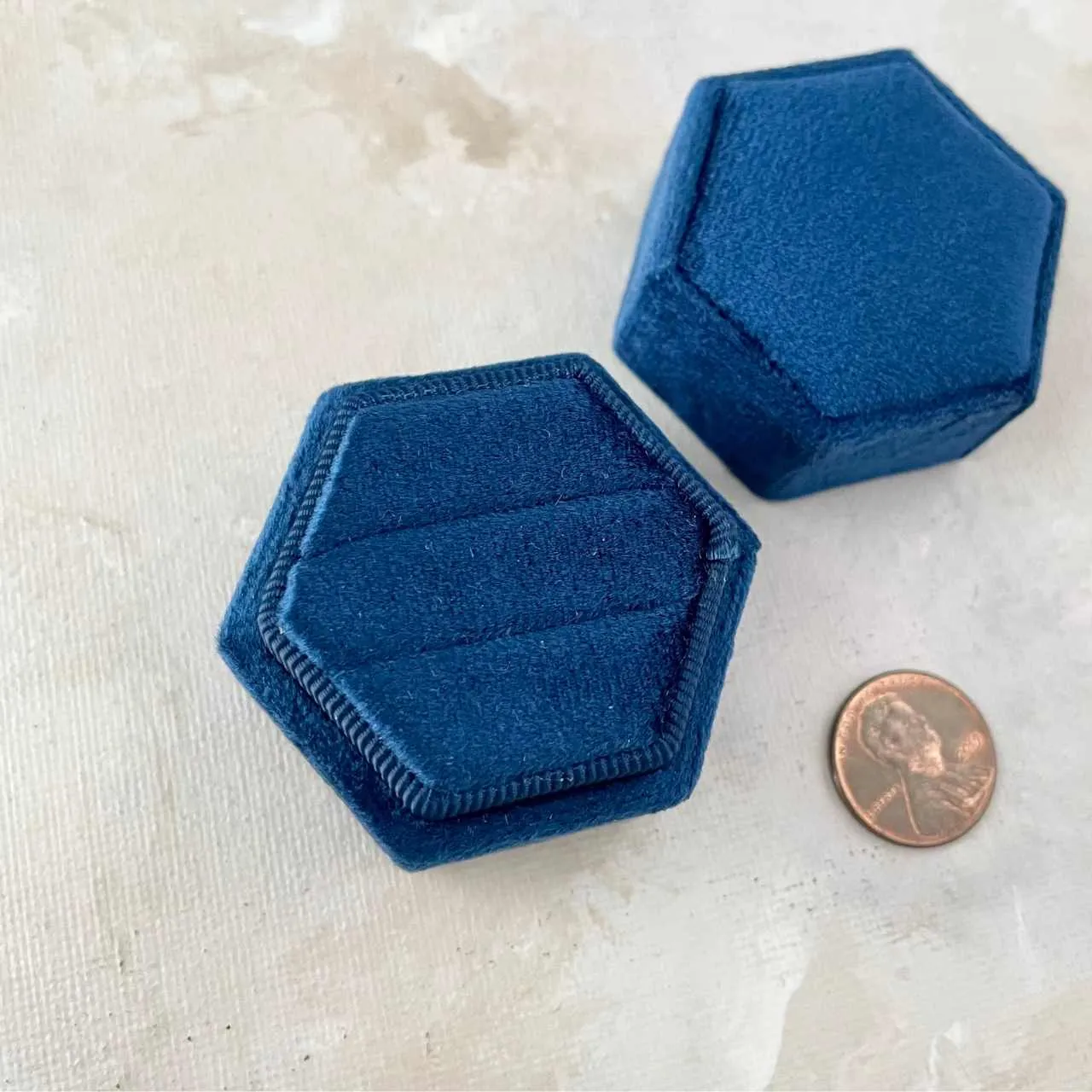 Navy Ring Box