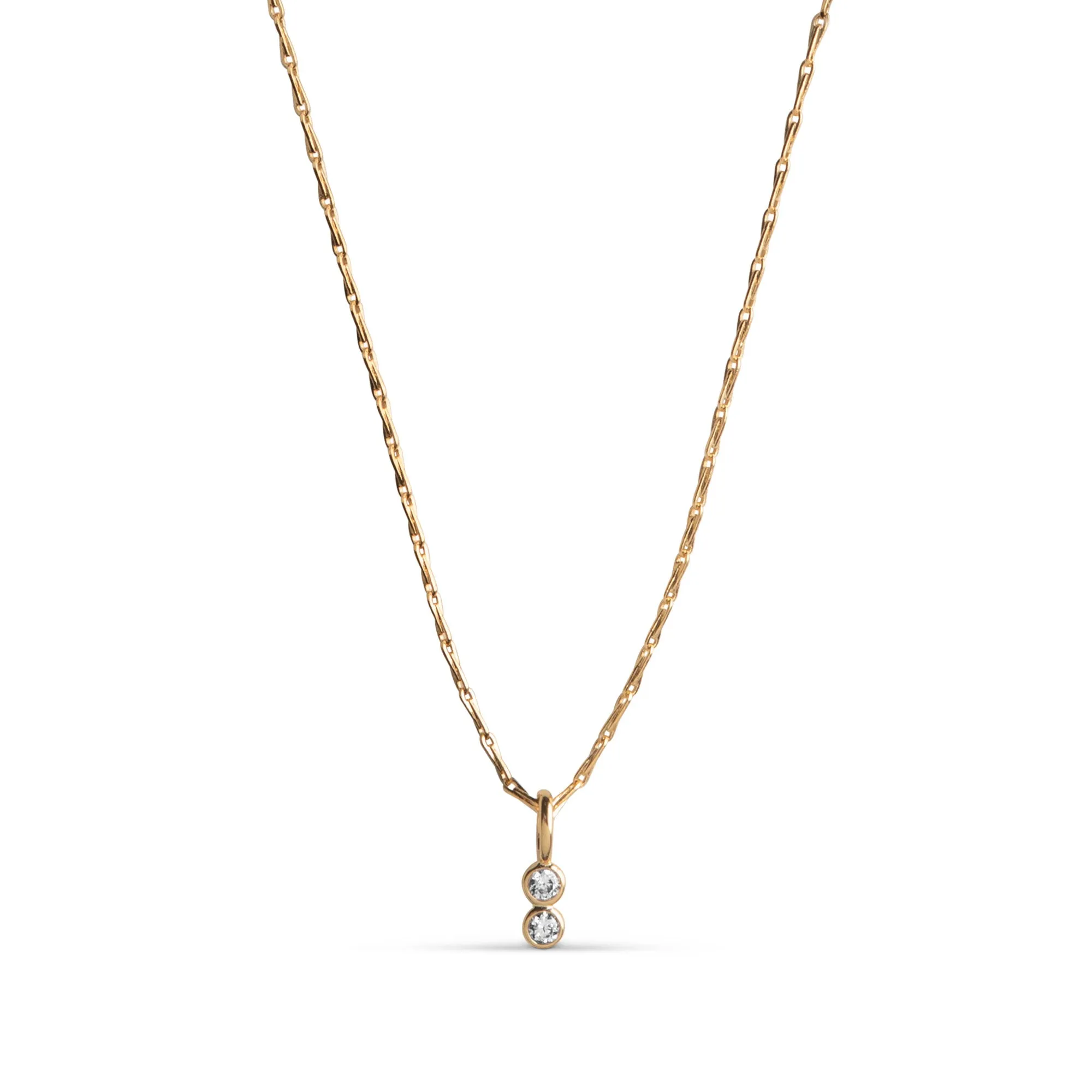 Necklace, Twin CZ