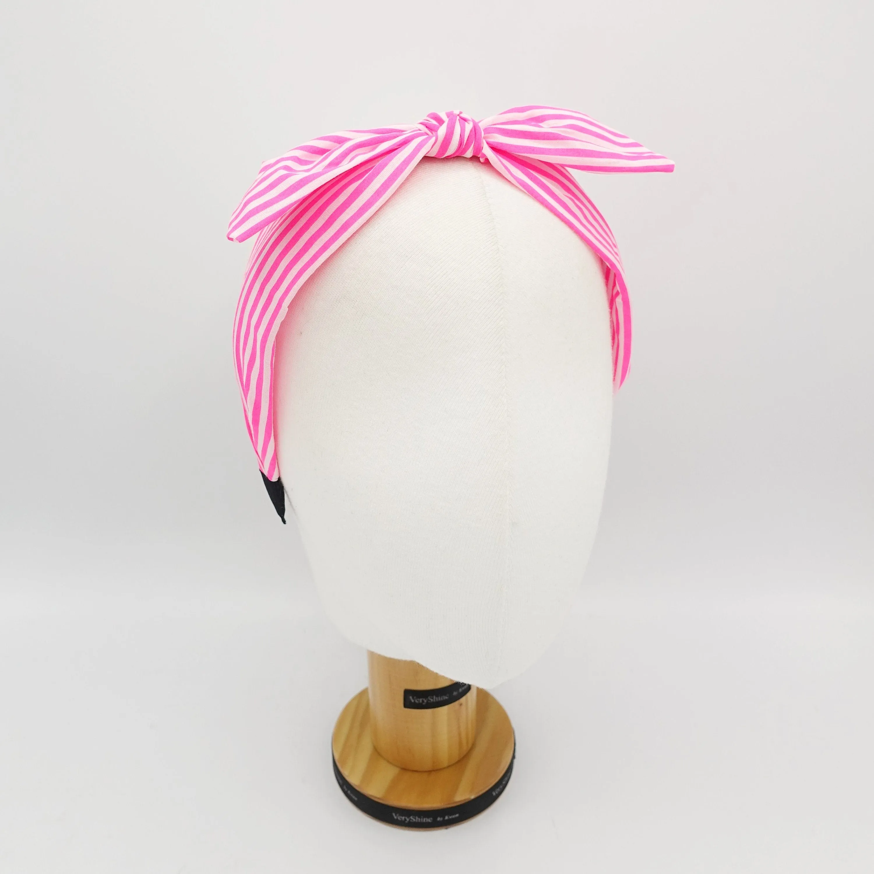 neon stripe knot headband wire bow hairband women hair accessory