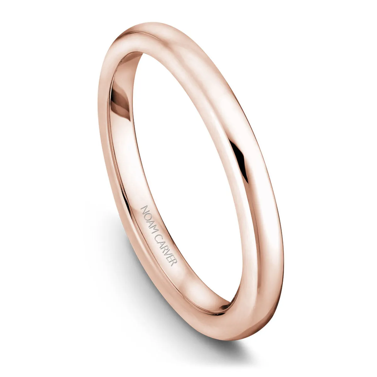 Noam Carver Plain Wedding Band in Rose Gold