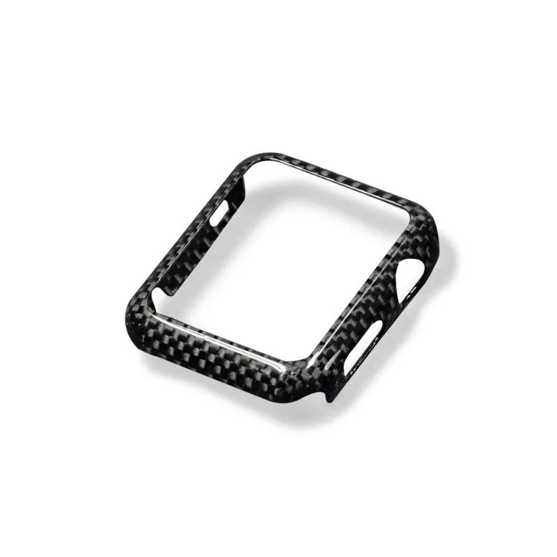 Oatsbasf Ultra Thin Luxury Real Carbon Fiber Case Cover for Apple Watch