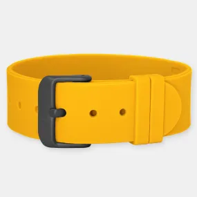 Orange Silicone Strap - Matte Black Buckle