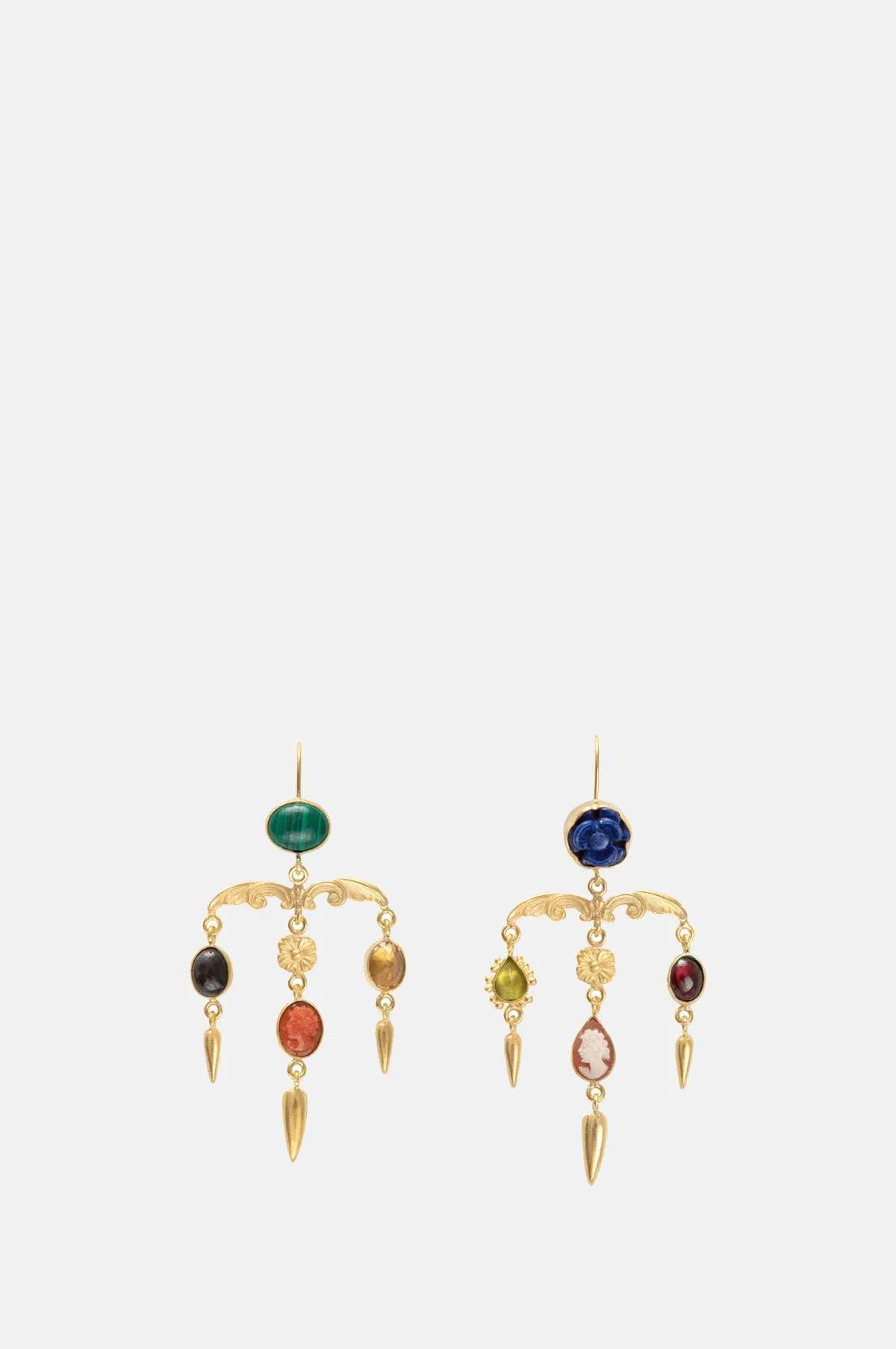 Ornamental Scroll Balance Drop Earrings