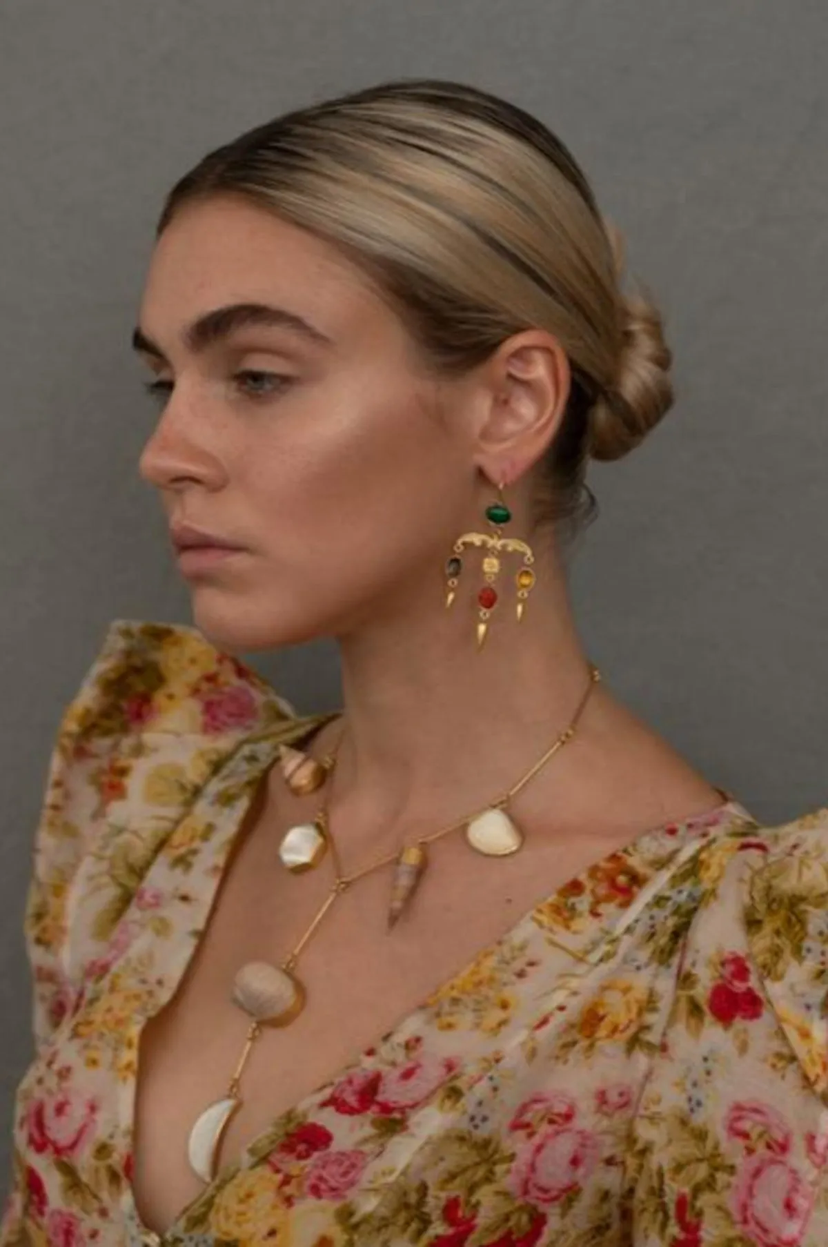 Ornamental Scroll Balance Drop Earrings