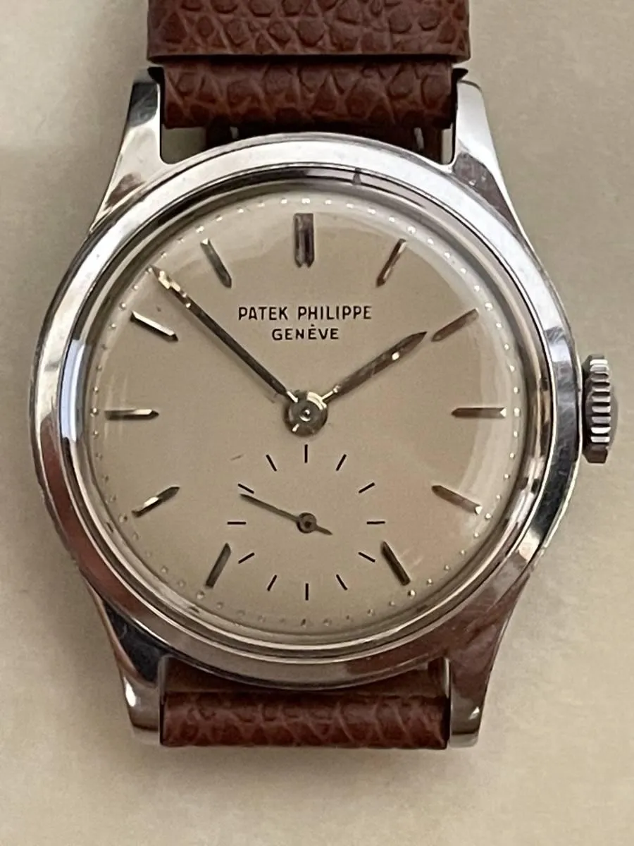 Patek Phillipe Calatrava Ref.2451 SS stainless steel 1959 with archive antique