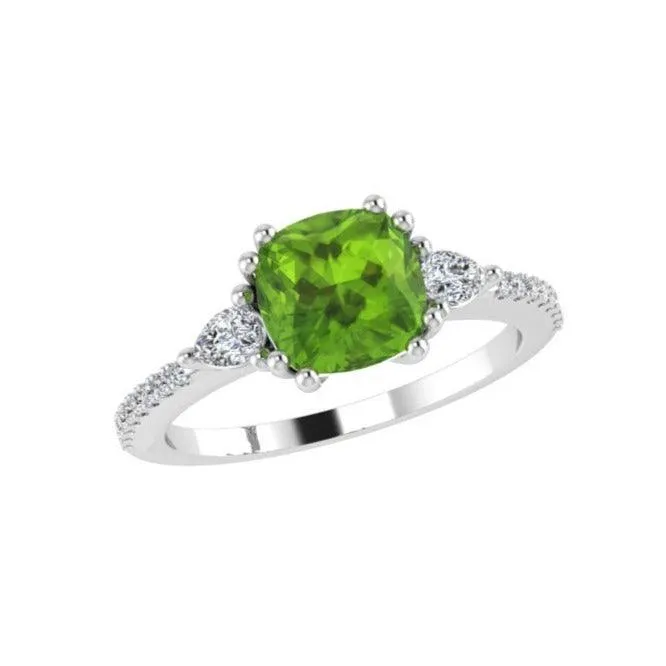 Peridot and Diamond Ring