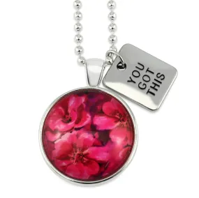 PINK COLLECTION - Bright Silver 'You Got This' Necklace - Ruby Bloom (10415)