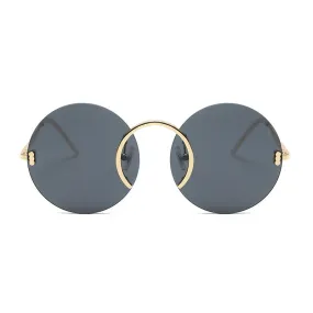 Pre Order:  Round Frame Rimless UV400 Sunglasses