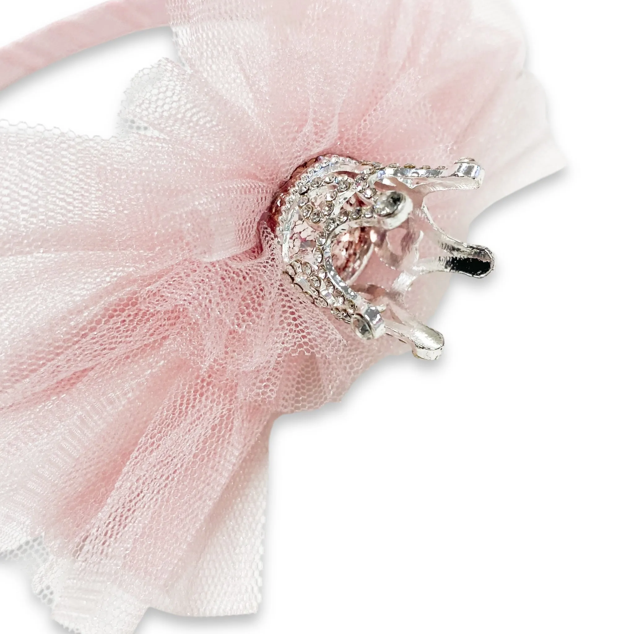 Princess Heart Crown Headband - PINK