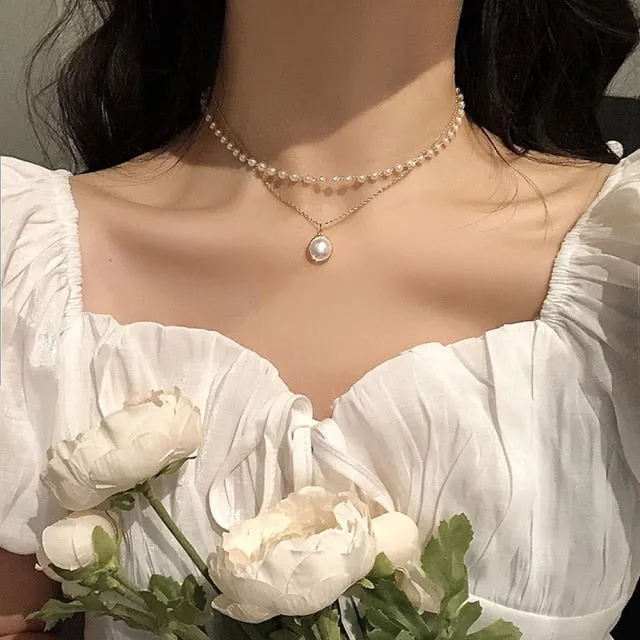 Punk Thick Chain Heart Choker Necklace Retro Gothic Rock Gold Color Silver Color Geometric Clavicle Necklace Jewelry Gift