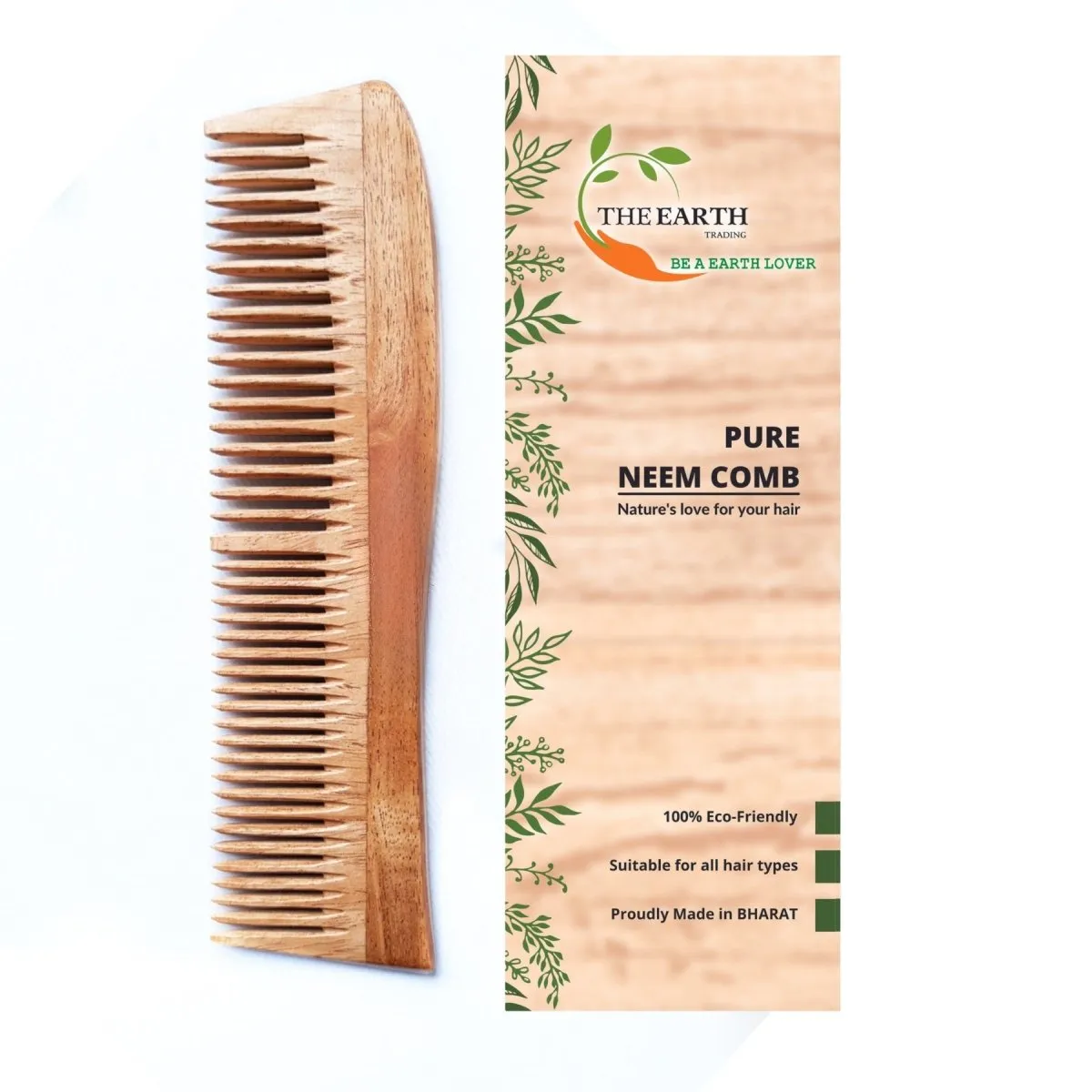 Pure Kacchi Neem Wood Regular Curve Comb