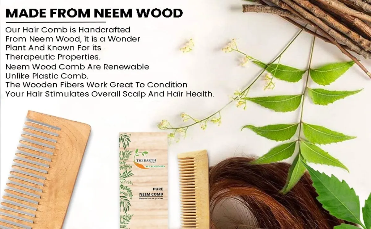 Pure Kacchi Neem Wood Regular Curve Comb