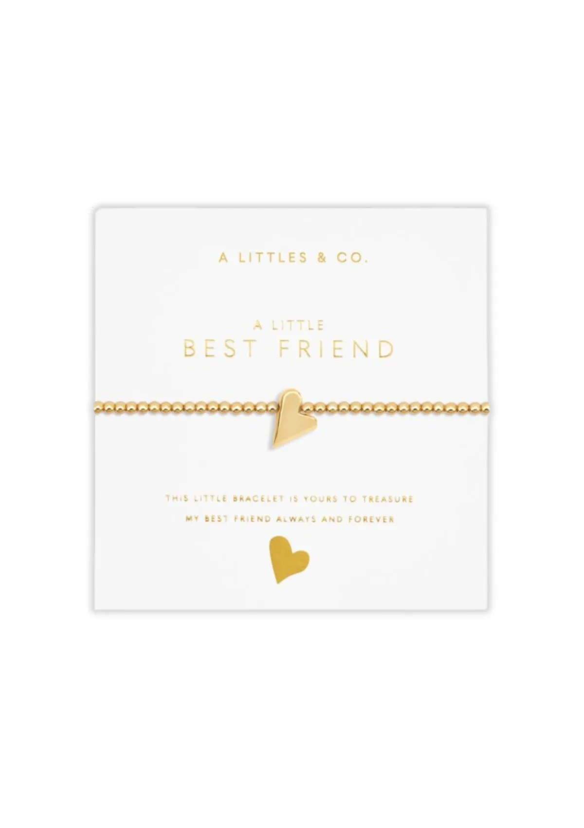 "Best Friend" Gold-Tone Plated Stretch Bracelet